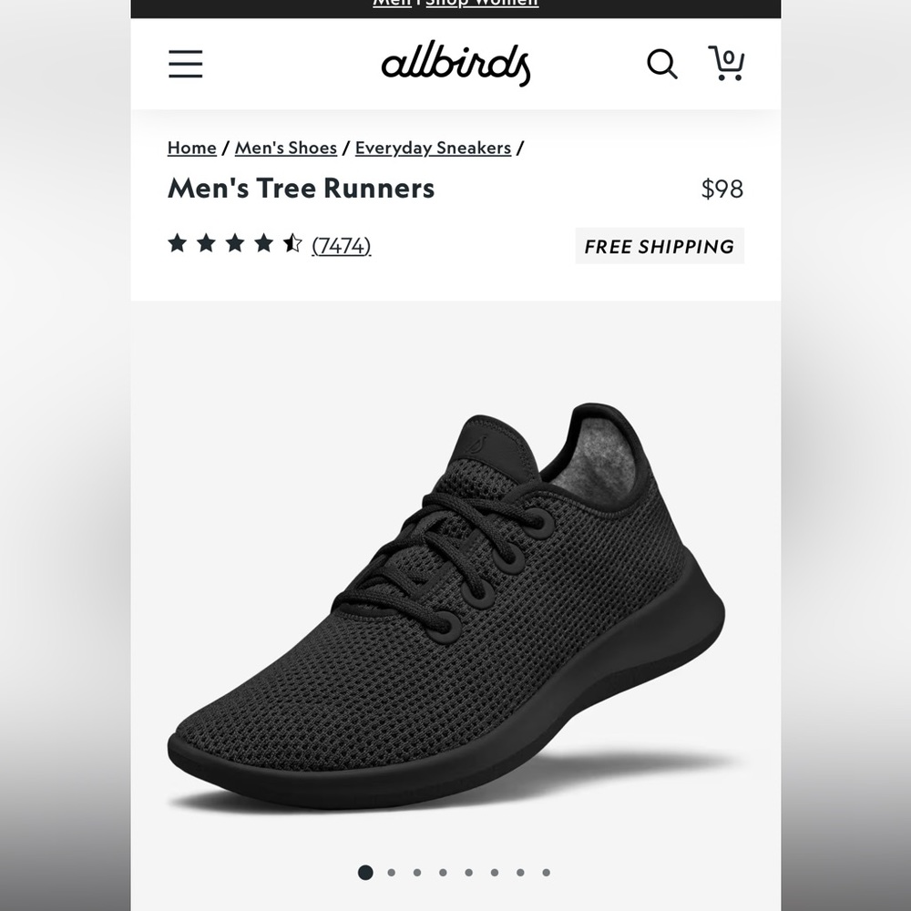 Allbirds Tree Runner Trainer - Size 12 EU(45)